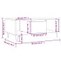 vidaXL Tavolino Salotto Grigio Sonoma 90x50x36,5 cm Legno Multistrato
