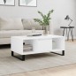 vidaXL Tavolino da Salotto Bianco 90x50x36,5 cm in Legno Multistrato