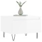vidaXL Tavolino da Salotto Bianco Lucido 50x46x35 cm Legno Multistrato