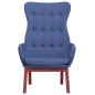 vidaXL Poltrona Rilassante Blu in Tessuto vidaXL Poltrona Rilassante Blu in Tessuto