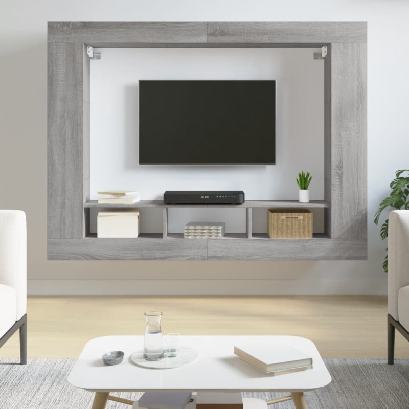 vidaXL Mobile Porta TV Grigio Sonoma 152x22x113cm in Legno Multistrato vidaXL Mobile Porta TV Grigio Sonoma 152x22x113cm in Legno Multistrato