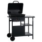 vidaXL Barbecue e Griglia a Gas con 3 Ripiani Nero vidaXL Barbecue e Griglia a Gas con 3 Ripiani Nero