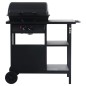 vidaXL Barbecue e Griglia a Gas con 3 Ripiani Nero vidaXL Barbecue e Griglia a Gas con 3 Ripiani Nero