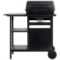 vidaXL Barbecue e Griglia a Gas con 3 Ripiani Nero vidaXL Barbecue e Griglia a Gas con 3 Ripiani Nero