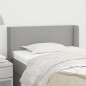 Testiera ad Orecchio Grigio Chiaro 103x16x78/88 cm in Tessuto Testiera ad Orecchio Grigio Chiaro 103x16x78/88 cm in Tessuto