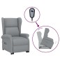vidaXL Poltrona Alzapersona Grigio Chiaro Tessuto
