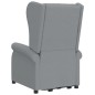 vidaXL Poltrona Alzapersona Grigio Chiaro Tessuto