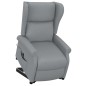 vidaXL Poltrona Alzapersona Grigio Chiaro Tessuto