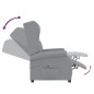vidaXL Poltrona Alzapersona Grigio Chiaro Tessuto