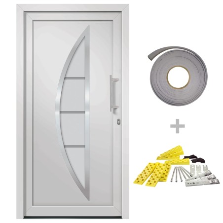 vidaXL Porta di Ingresso Bianca 108x208 cm