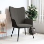 vidaXL Poltrona Relax Grigio Scuro in Velluto e PVC vidaXL Poltrona Relax Grigio Scuro in Velluto e PVC