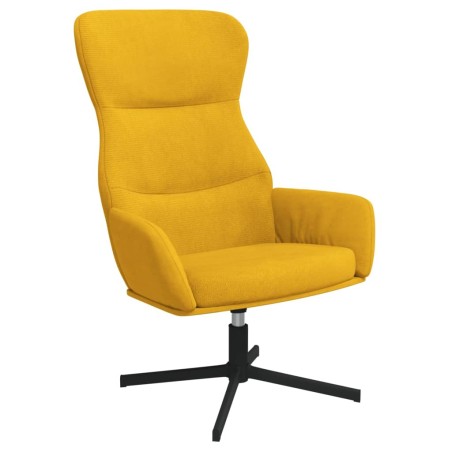 vidaXL Sedia Relax Giallo Senape in Velluto