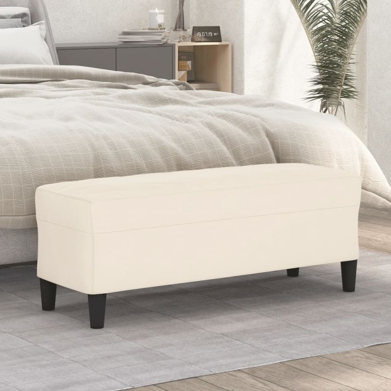 vidaXL Panca crema 100x35x41 cm in Velluto vidaXL Panca crema 100x35x41 cm in Velluto