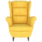vidaXL Poltrona Giallo Senape in Velluto