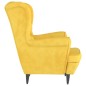 vidaXL Poltrona Giallo Senape in Velluto