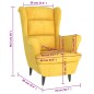 vidaXL Poltrona Giallo Senape in Velluto