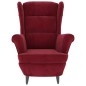 vidaXL Poltrona Rosso Vino in Velluto