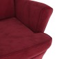 vidaXL Poltrona Rosso Vino in Velluto