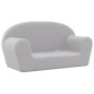 vidaXL Divano per Bambini a 2 Posti Grigio Chiaro in Morbido Peluche vidaXL Divano per Bambini a 2 Posti Grigio Chiaro in Morbido Peluche