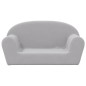 vidaXL Divano per Bambini a 2 Posti Grigio Chiaro in Morbido Peluche vidaXL Divano per Bambini a 2 Posti Grigio Chiaro in Morbido Peluche