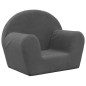 vidaXL Divano per Bambini Antracite in Morbido Peluche vidaXL Divano per Bambini Antracite in Morbido Peluche