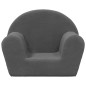 vidaXL Divano per Bambini Antracite in Morbido Peluche vidaXL Divano per Bambini Antracite in Morbido Peluche