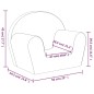 vidaXL Divano per Bambini Antracite in Morbido Peluche vidaXL Divano per Bambini Antracite in Morbido Peluche