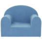 vidaXL Divano per Bambini Blu in Morbido Peluche vidaXL Divano per Bambini Blu in Morbido Peluche
