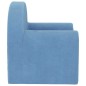 vidaXL Divano per Bambini Blu in Morbido Peluche vidaXL Divano per Bambini Blu in Morbido Peluche