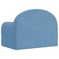 vidaXL Divano per Bambini Blu in Morbido Peluche vidaXL Divano per Bambini Blu in Morbido Peluche