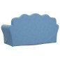 vidaXL Divano per Bambini a 2 Posti Blu in Morbido Peluche vidaXL Divano per Bambini a 2 Posti Blu in Morbido Peluche