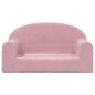 vidaXL Divano per Bambini 2 Posti Rosa in Morbido Peluche vidaXL Divano per Bambini 2 Posti Rosa in Morbido Peluche