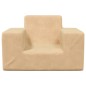 vidaXL Divano per Bambini Crema in Morbido Peluche vidaXL Divano per Bambini Crema in Morbido Peluche