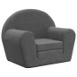 vidaXL Divano Letto per Bambini Antracite in Morbido Peluche