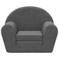 vidaXL Divano Letto per Bambini Antracite in Morbido Peluche
