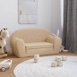 vidaXL Divano Letto per Bambini a 2 Posti Crema in Morbido Peluche vidaXL Divano Letto per Bambini a 2 Posti Crema in Morbido Peluche
