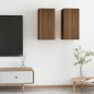 Mobili TV 2 pz Rovere Marrone 30,5x30x60cm in Legno Multistrato Mobili TV 2 pz Rovere Marrone 30,5x30x60cm in Legno Multistrato