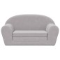 vidaXL Divano Letto per Bambini a 2 Posti Grigio Chiaro in Peluche vidaXL Divano Letto per Bambini a 2 Posti Grigio Chiaro in Peluche