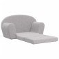 vidaXL Divano Letto per Bambini a 2 Posti Grigio Chiaro in Peluche vidaXL Divano Letto per Bambini a 2 Posti Grigio Chiaro in Peluche