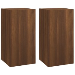 Mobili TV 2 pz Rovere Marrone 30,5x30x60cm in Legno Multistrato