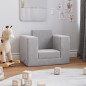 vidaXL Divano per Bambini Grigio Chiaro in Morbido Peluche vidaXL Divano per Bambini Grigio Chiaro in Morbido Peluche