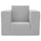 vidaXL Divano per Bambini Grigio Chiaro in Morbido Peluche vidaXL Divano per Bambini Grigio Chiaro in Morbido Peluche