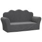 vidaXL Divano per Bambini a 2 Posti Antracite in Morbido Peluche vidaXL Divano per Bambini a 2 Posti Antracite in Morbido Peluche