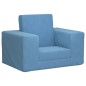 vidaXL Divano per Bambini Blu in Morbido Peluche vidaXL Divano per Bambini Blu in Morbido Peluche