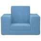 vidaXL Divano per Bambini Blu in Morbido Peluche vidaXL Divano per Bambini Blu in Morbido Peluche