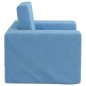 vidaXL Divano per Bambini Blu in Morbido Peluche vidaXL Divano per Bambini Blu in Morbido Peluche