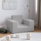 vidaXL Divano per Bambini Grigio Chiaro in Morbido Peluche vidaXL Divano per Bambini Grigio Chiaro in Morbido Peluche