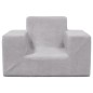 vidaXL Divano per Bambini Grigio Chiaro in Morbido Peluche vidaXL Divano per Bambini Grigio Chiaro in Morbido Peluche
