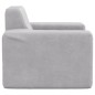 vidaXL Divano per Bambini Grigio Chiaro in Morbido Peluche vidaXL Divano per Bambini Grigio Chiaro in Morbido Peluche