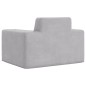 vidaXL Divano per Bambini Grigio Chiaro in Morbido Peluche vidaXL Divano per Bambini Grigio Chiaro in Morbido Peluche